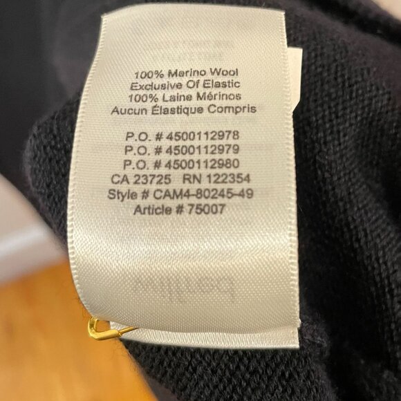 Last Chance! New Aritzia Cyprie 100% Wool Mock Neck Sweater Dress Black XXS $178 - Picture 8 of 9